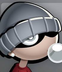 guy wearing beanie blowing bubble gum